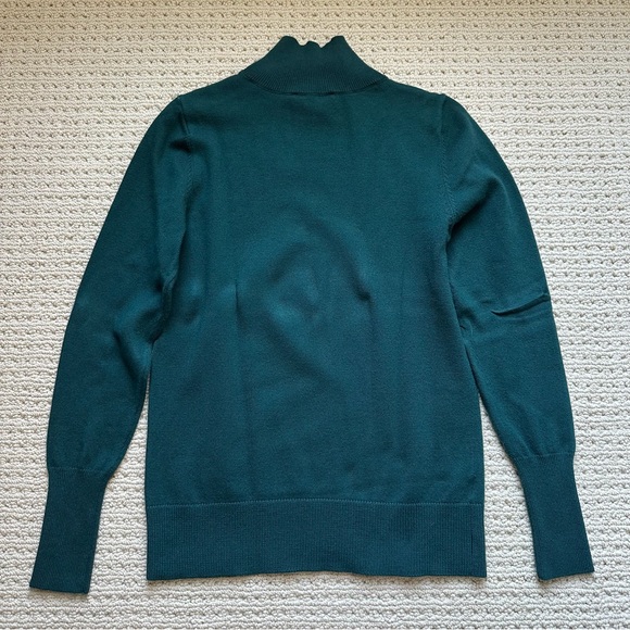 Ann Taylor Mock Neck Turtleneck in Forest Green - Picture 4 of 4